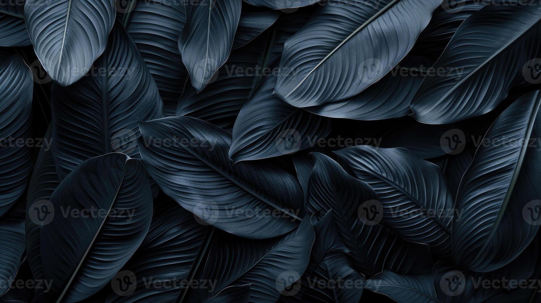 AI generated Immerse yourself in the abstract beauty of black leaves, creating a tropical leaf background. Ai Generated. photo