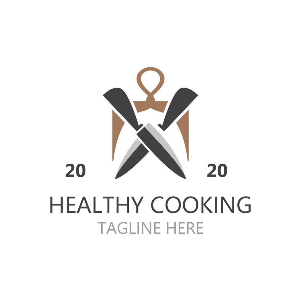 Cocinando logo diseño. icono o símbolo inspiración sencillo línea para restaurante negocio vector
