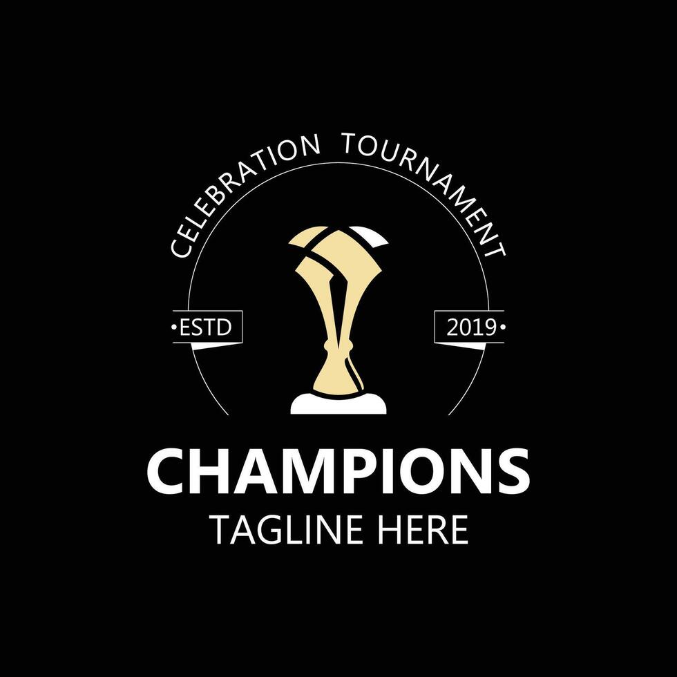 Trophy Logo winner, Sports Tournament Championship Cup Design. minimalist emblem sport, club shop simple icon vector