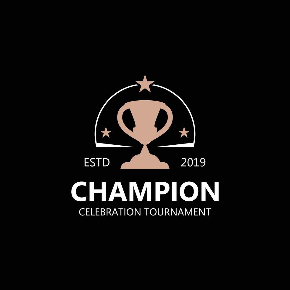 Trophy Logo winner, Sports Tournament Championship Cup Design. minimalist emblem sport, club shop simple icon vector