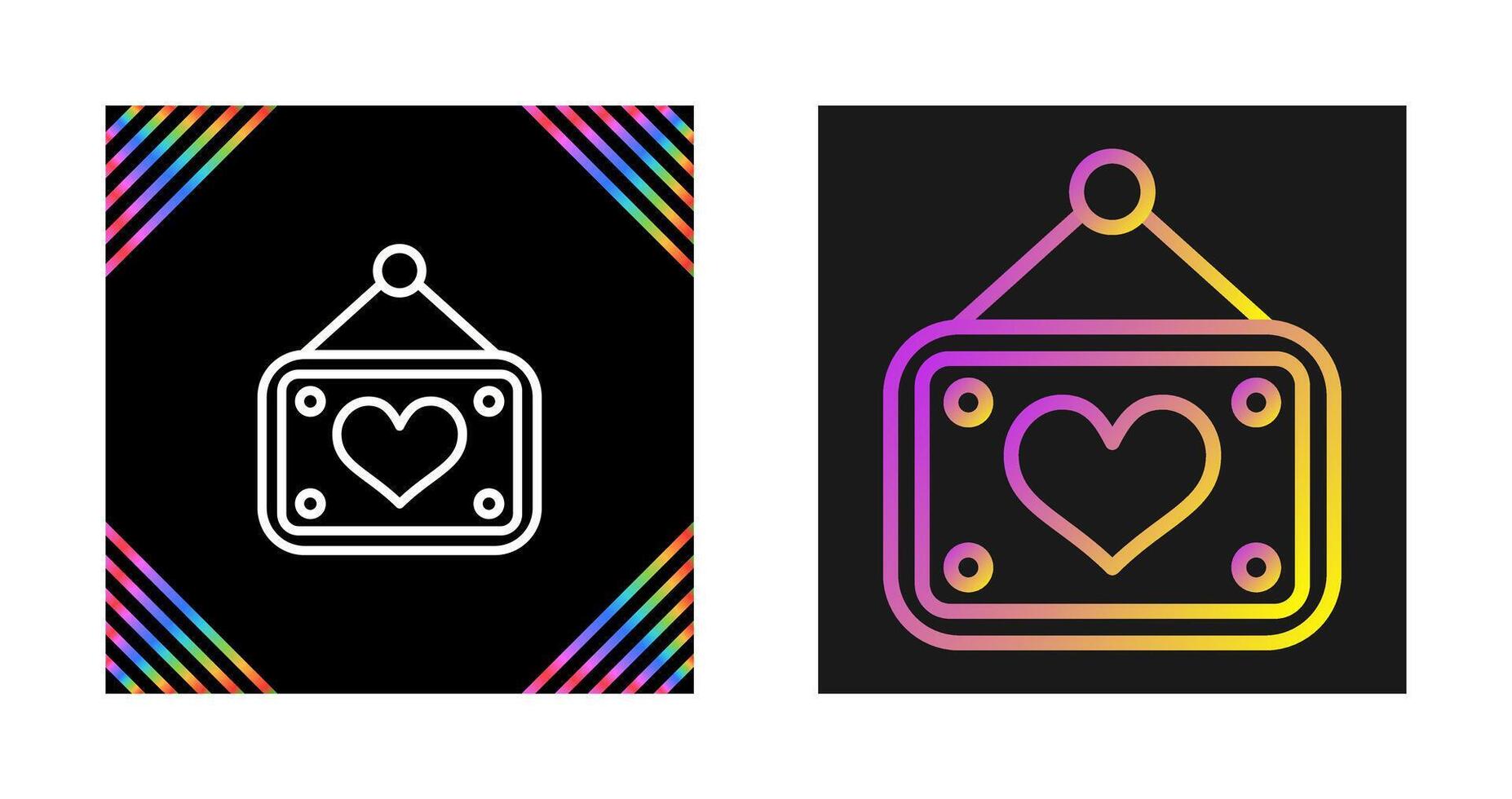 Romantic Photo Frame Vector Icon