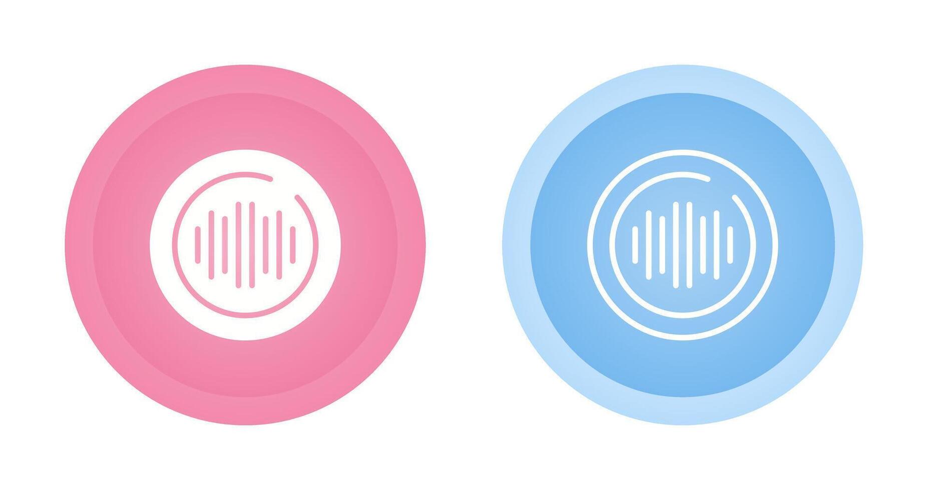 Audio Spectrum Circle Vector Icon