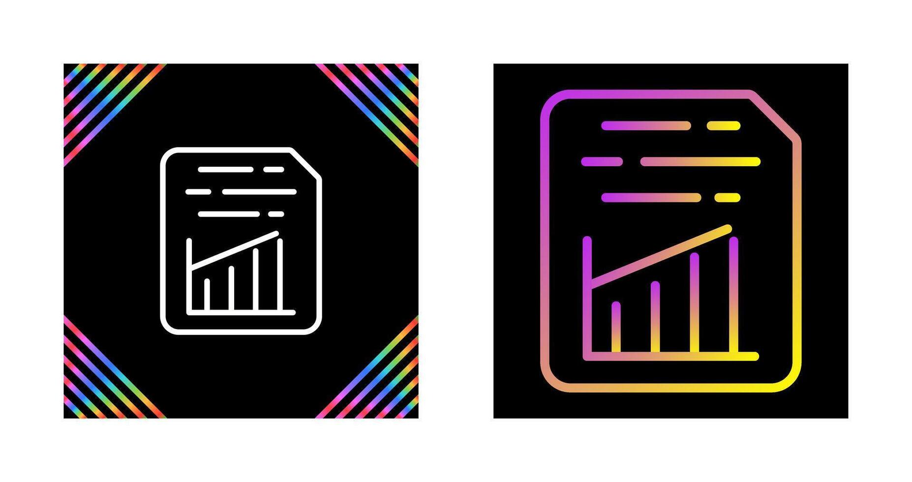 Document Insert Graph Vector Icon