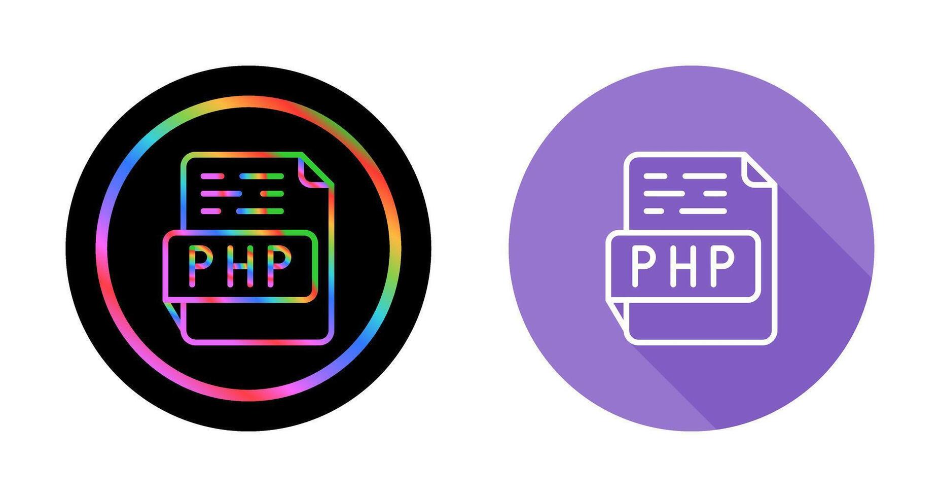 icono de vector de php