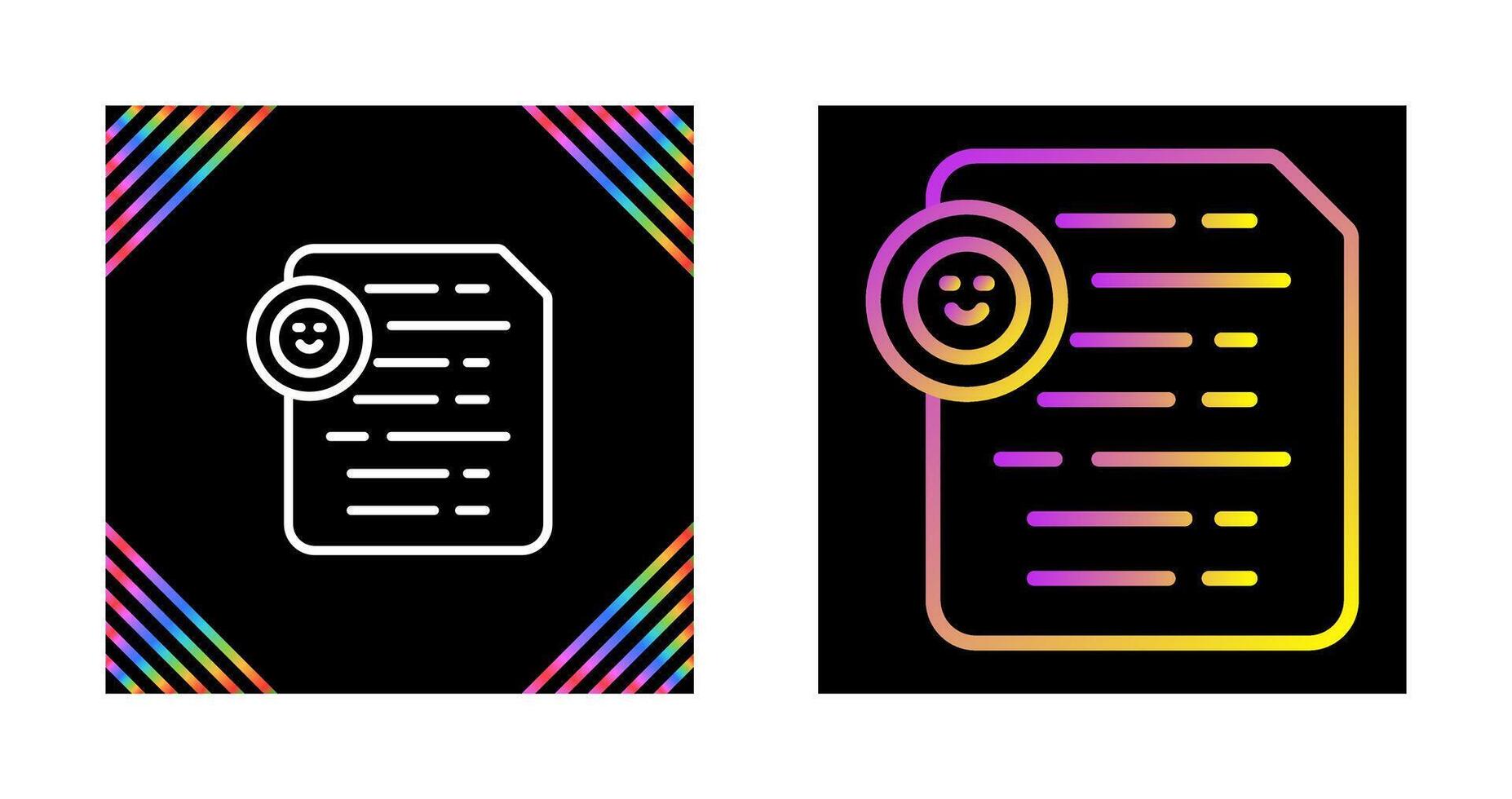 Document Insert Emoji Vector Icon