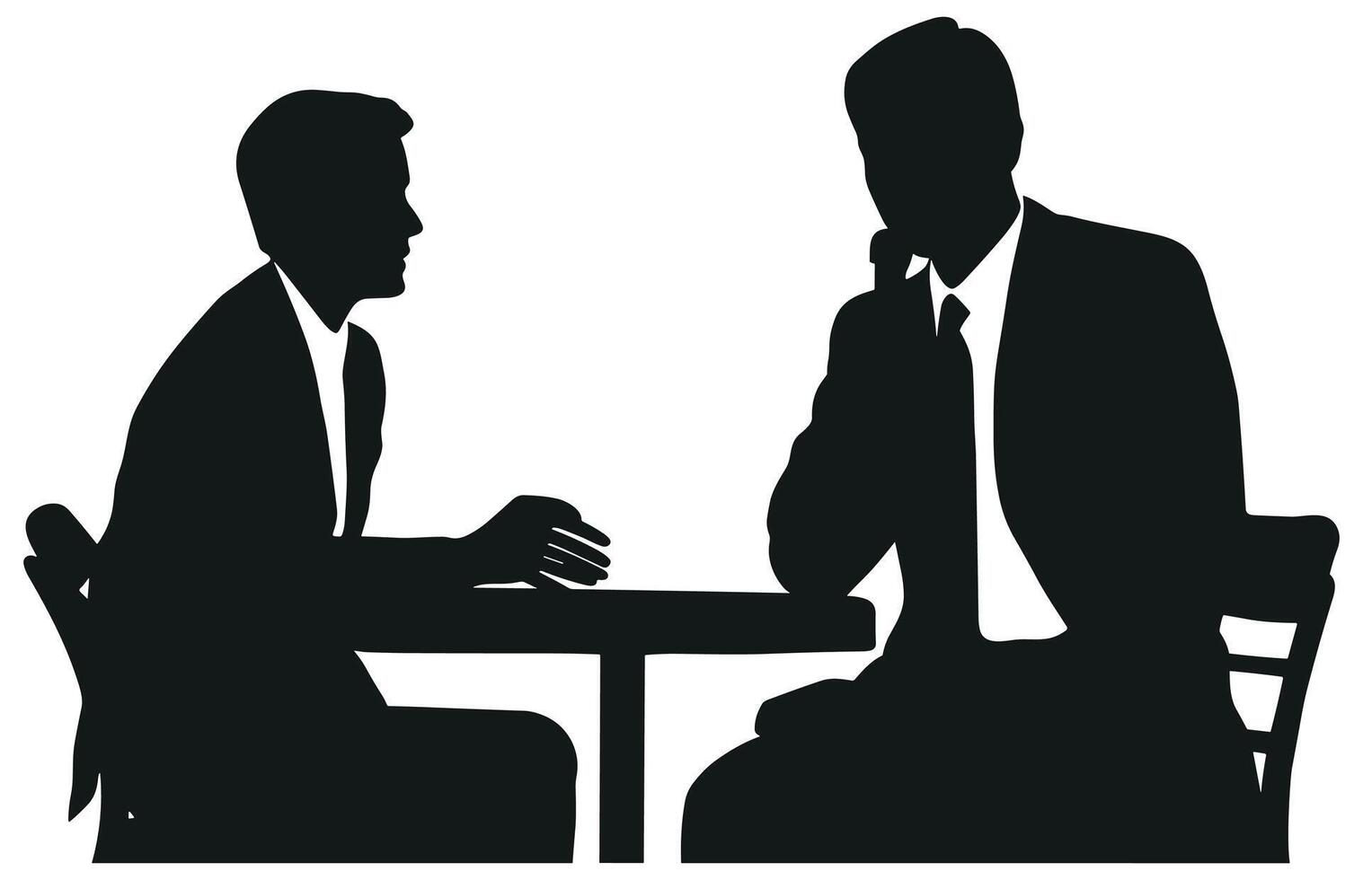 Journalists are interviewing silhouette,Press conference of reporters,Silhouette of interviewing Journalists. vector