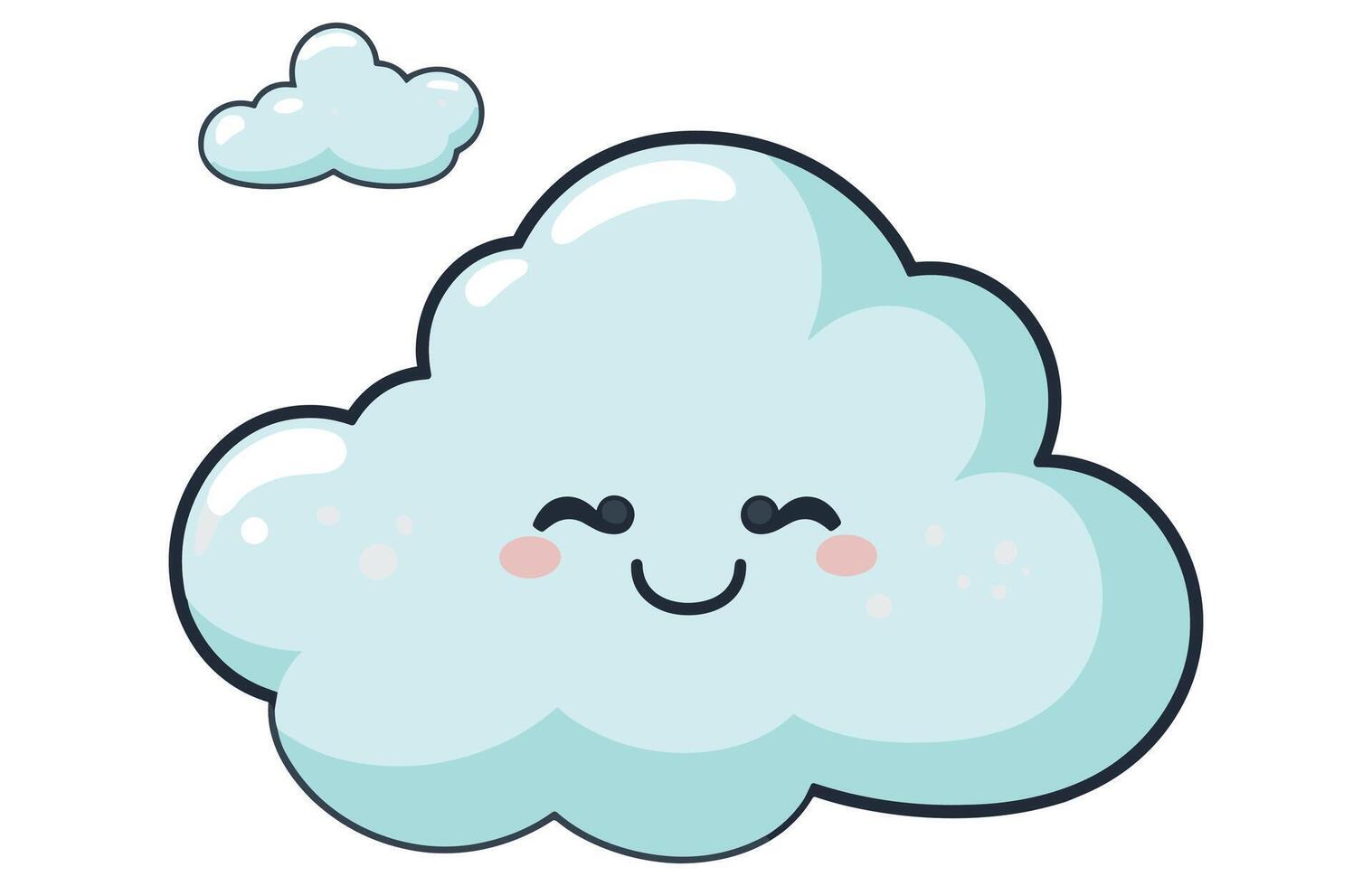 Cloud And Cold Vector.Cloud icon. Vector illustration.