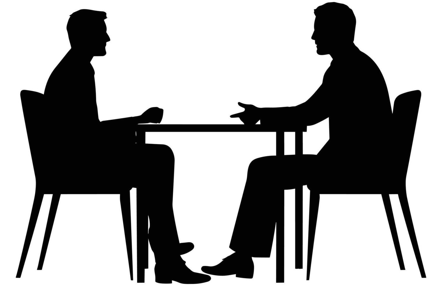 Journalists are interviewing silhouette,Press conference of reporters,Silhouette of interviewing Journalists. vector