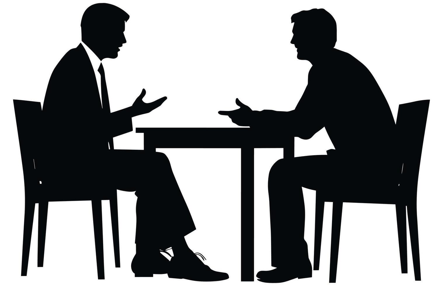 Journalists are interviewing silhouette,Press conference of reporters,Silhouette of interviewing Journalists. vector