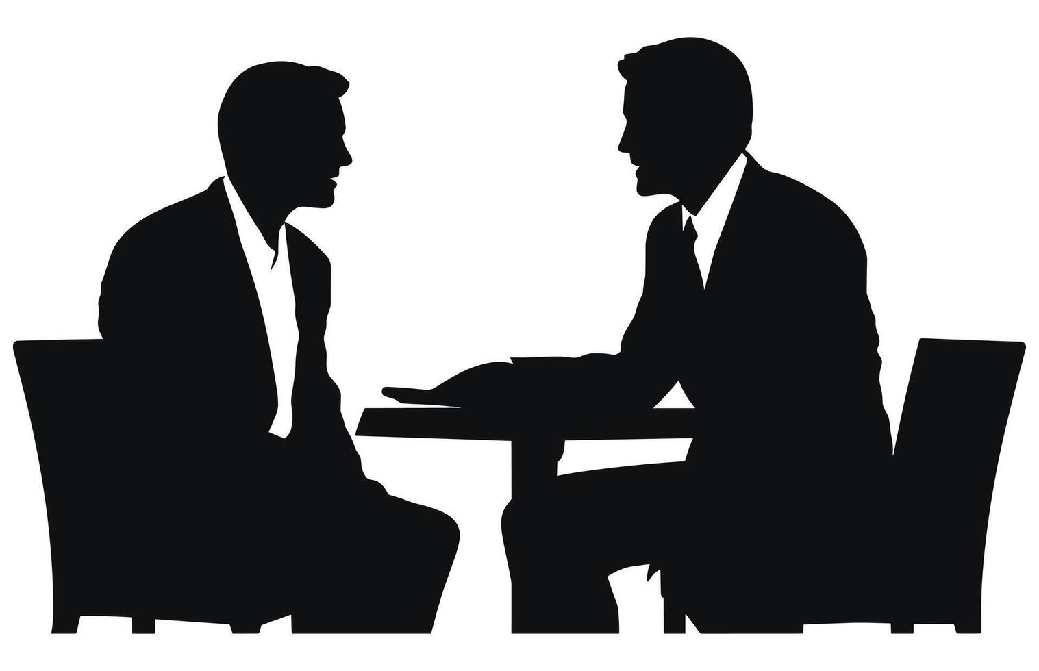 Journalists are interviewing silhouette,Press conference of reporters,Silhouette of interviewing Journalists. vector