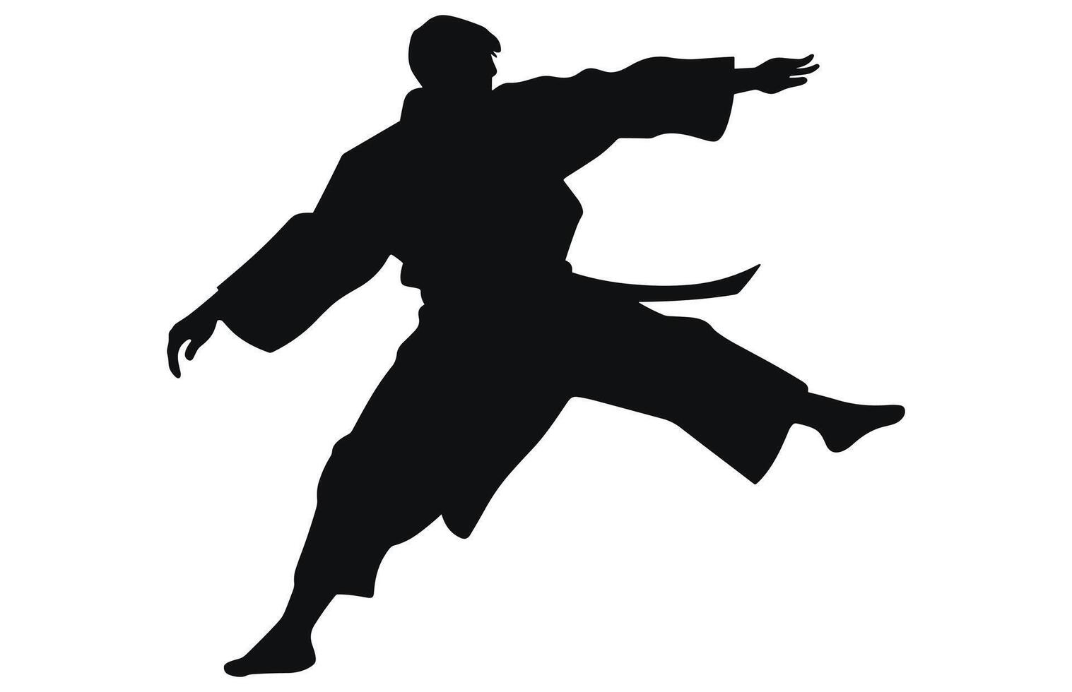 Martial arts,Collection of silhouettes of martial arts. vector