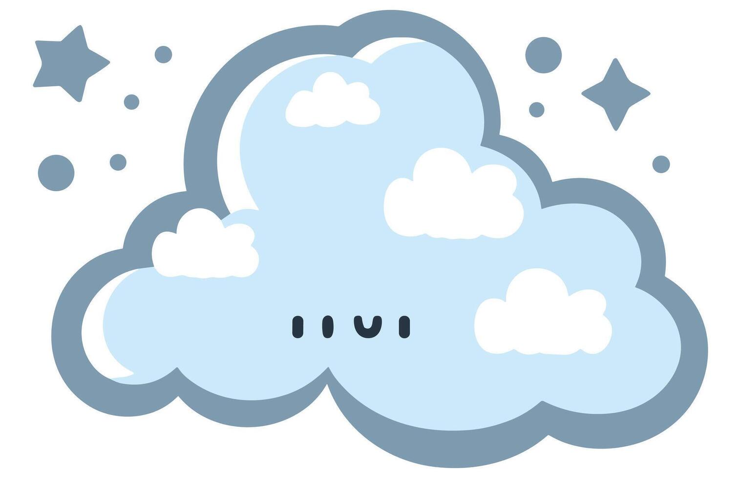 Cloud And Cold Vector.Cloud icon. Vector illustration.
