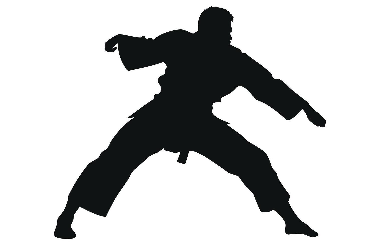 Martial arts,Collection of silhouettes of martial arts. vector