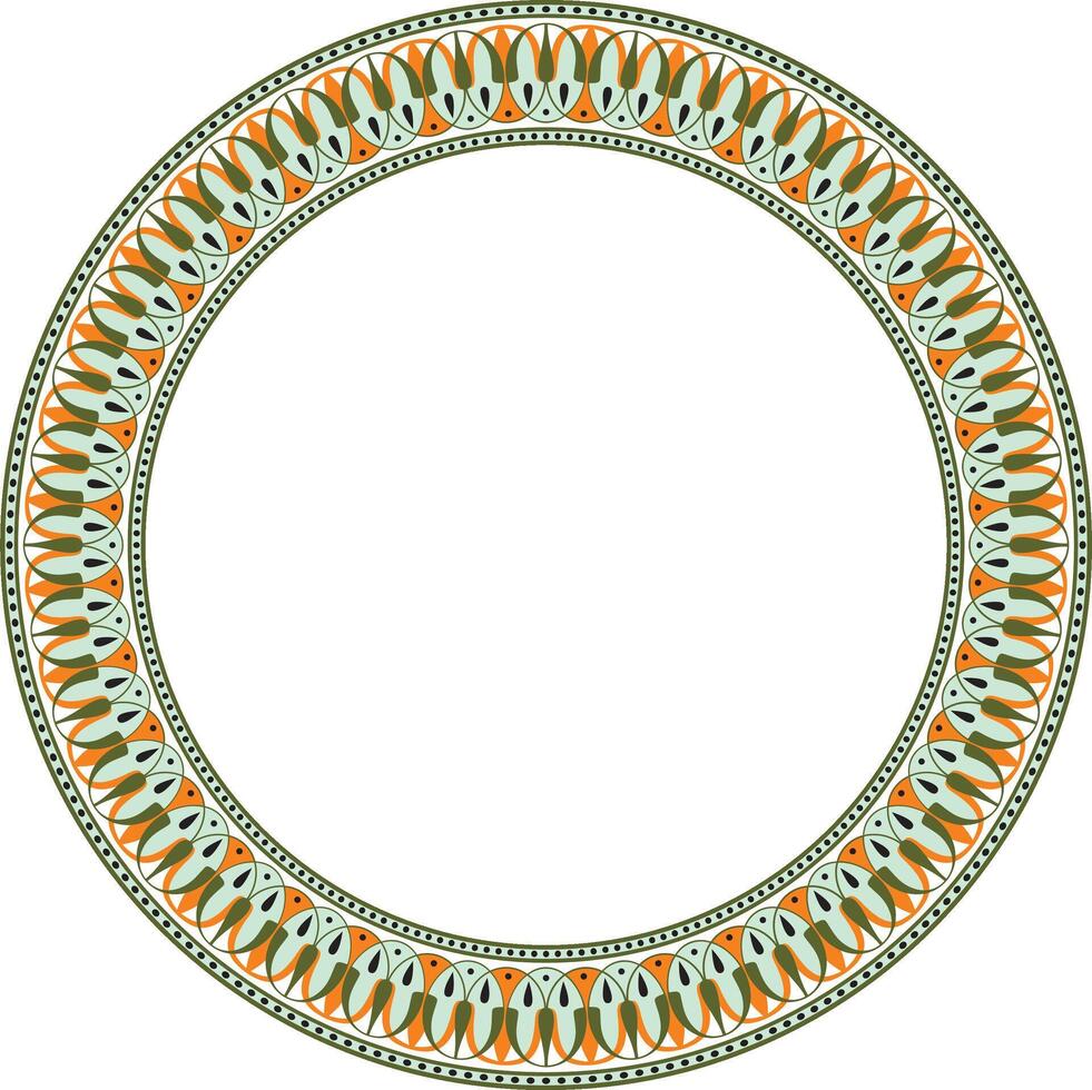 Vector round black monochrome Egyptian ornament. Endless circle border, ancient Egypt framePattern, circle of Ancient Greece. Border, frame, ring of the Roman Empire