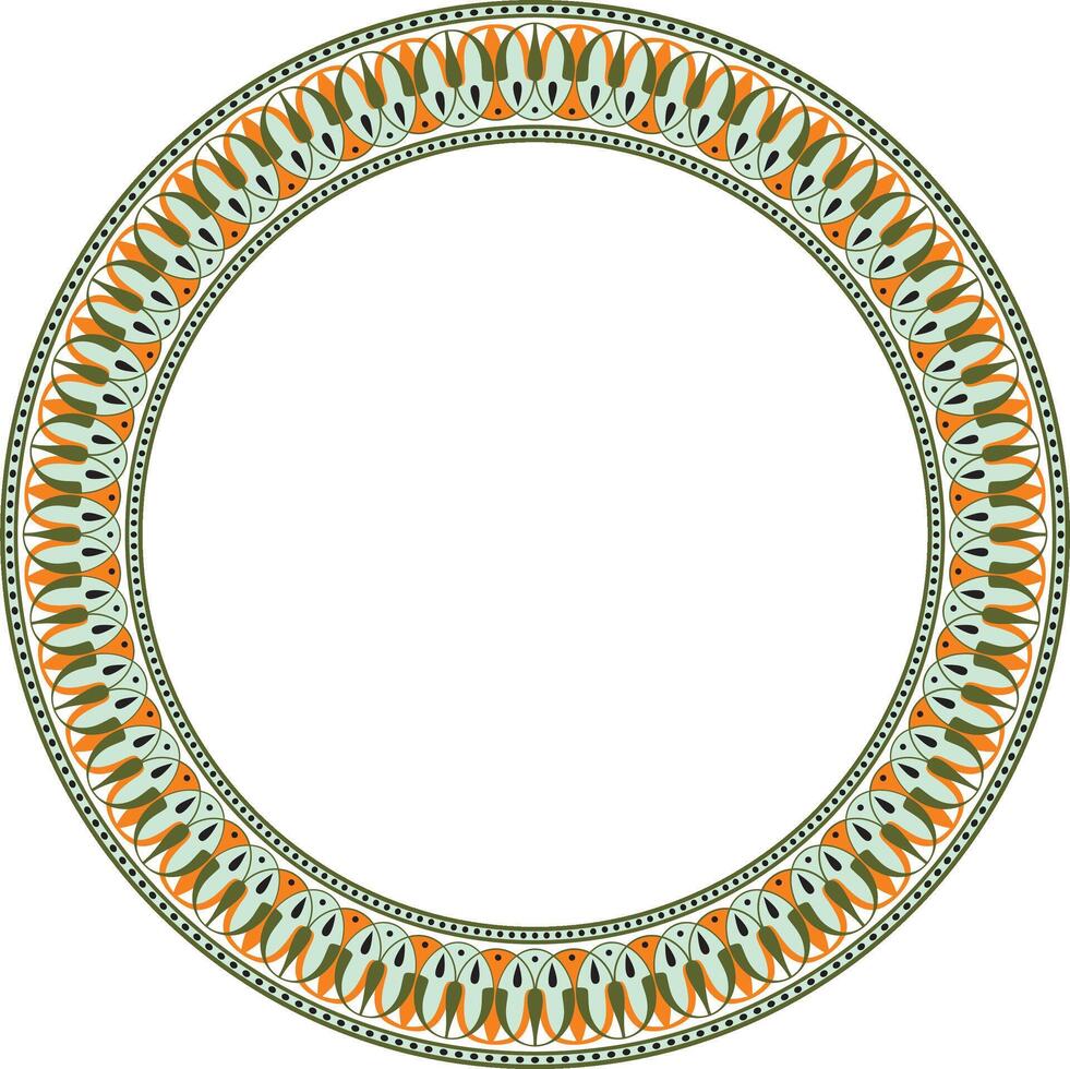 Vector round black monochrome Egyptian ornament. Endless circle border, ancient Egypt framePattern, circle of Ancient Greece. Border, frame, ring of the Roman Empire