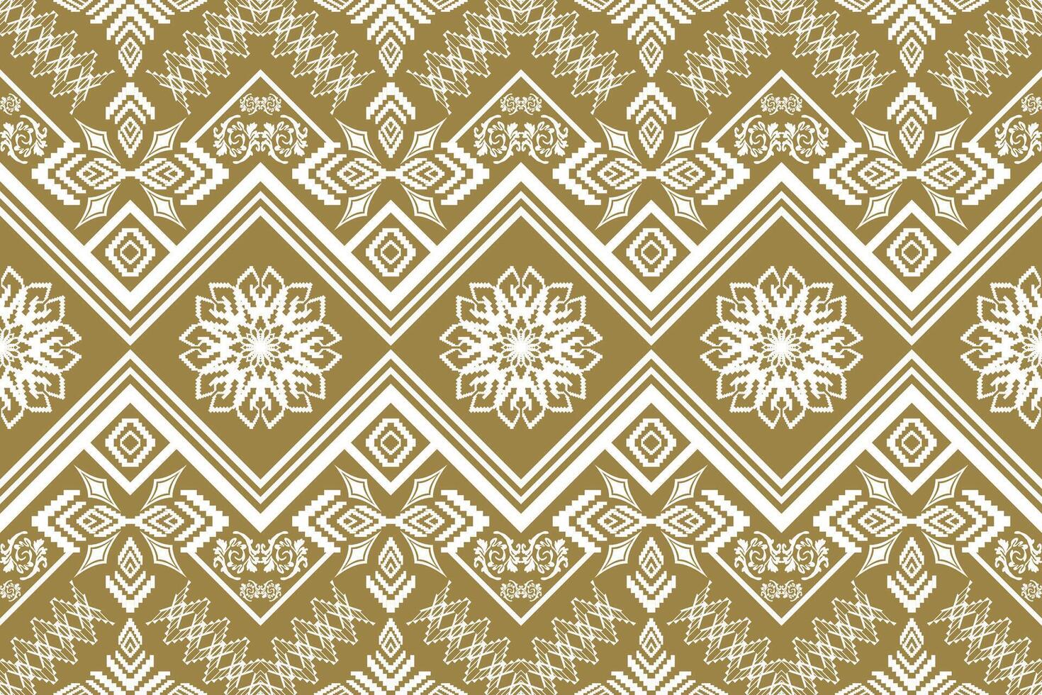 Ethnic Figure aztec embroidery style.Geometric ikat oriental traditional art pattern.Design for ethnic background,wallpaper,fashion,clothing,wrapping,fabric,element,sarong,graphic,vector illustration. vector