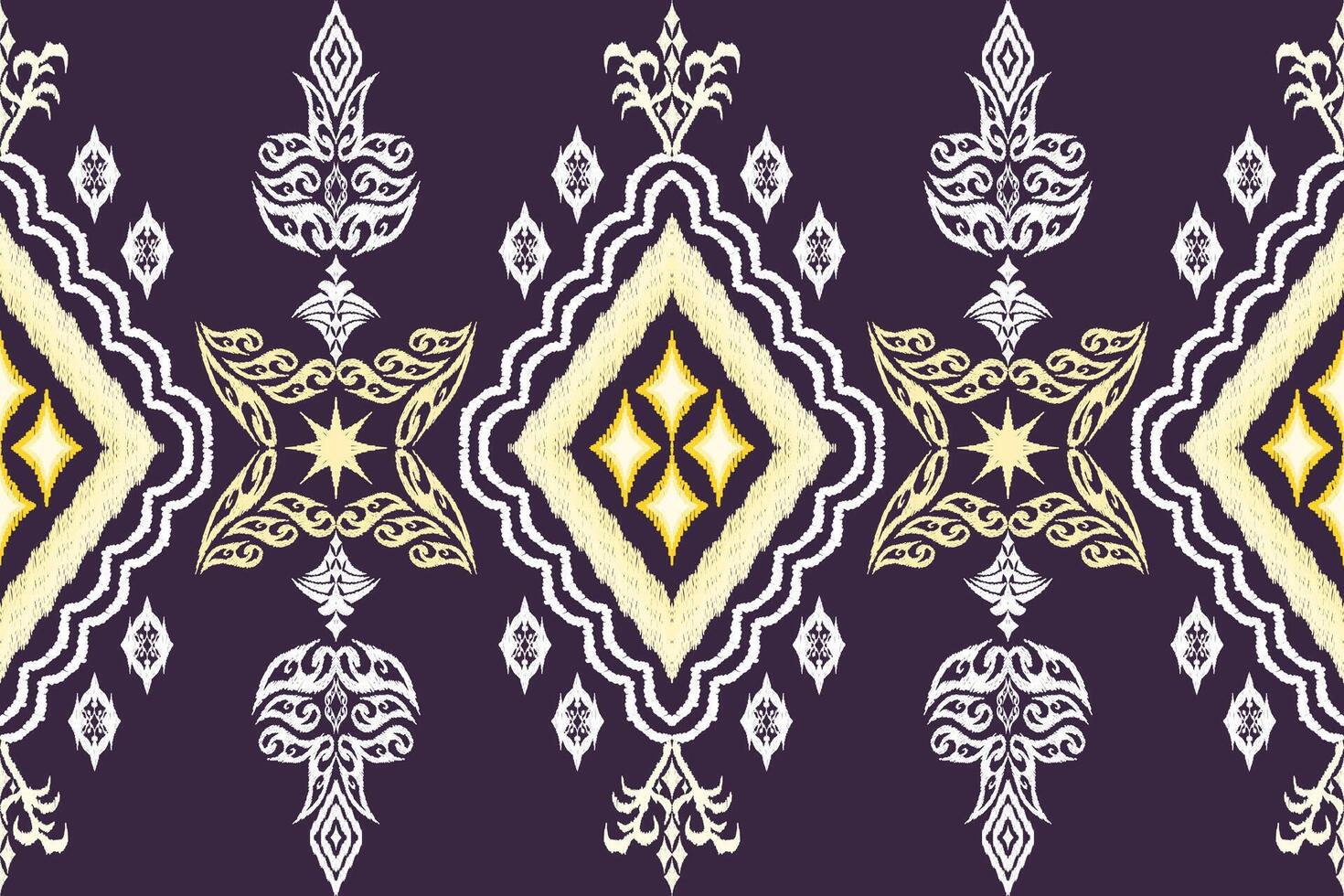 Ethnic Figure aztec embroidery style.Geometric ikat oriental traditional art pattern.Design for ethnic background,wallpaper,fashion,clothing,wrapping,fabric,element,sarong,graphic,vector illustration. vector