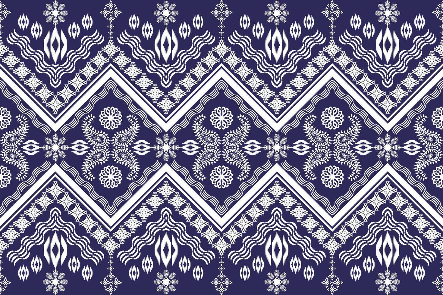 Ethnic Figure aztec embroidery style.Geometric ikat oriental traditional art pattern.Design for ethnic background,wallpaper,fashion,clothing,wrapping,fabric,element,sarong,graphic,vector illustration. vector