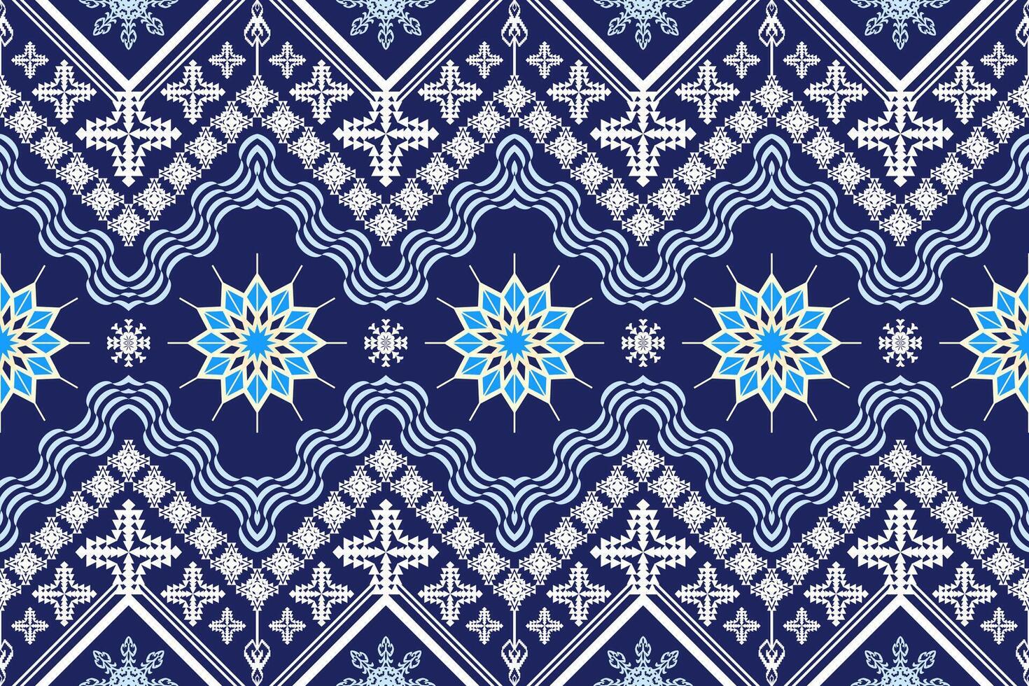 Ethnic Figure aztec embroidery style.Geometric ikat oriental traditional art pattern.Design for ethnic background,wallpaper,fashion,clothing,wrapping,fabric,element,sarong,graphic,vector illustration. vector