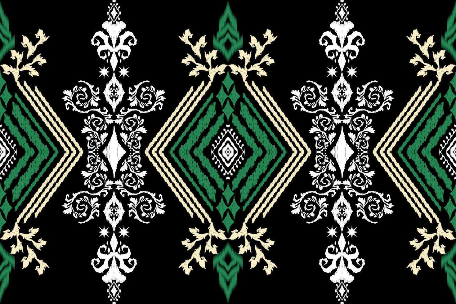 Ethnic Figure aztec embroidery style.Geometric ikat oriental traditional art pattern.Design for ethnic background,wallpaper,fashion,clothing,wrapping,fabric,element,sarong,graphic,vector illustration. vector