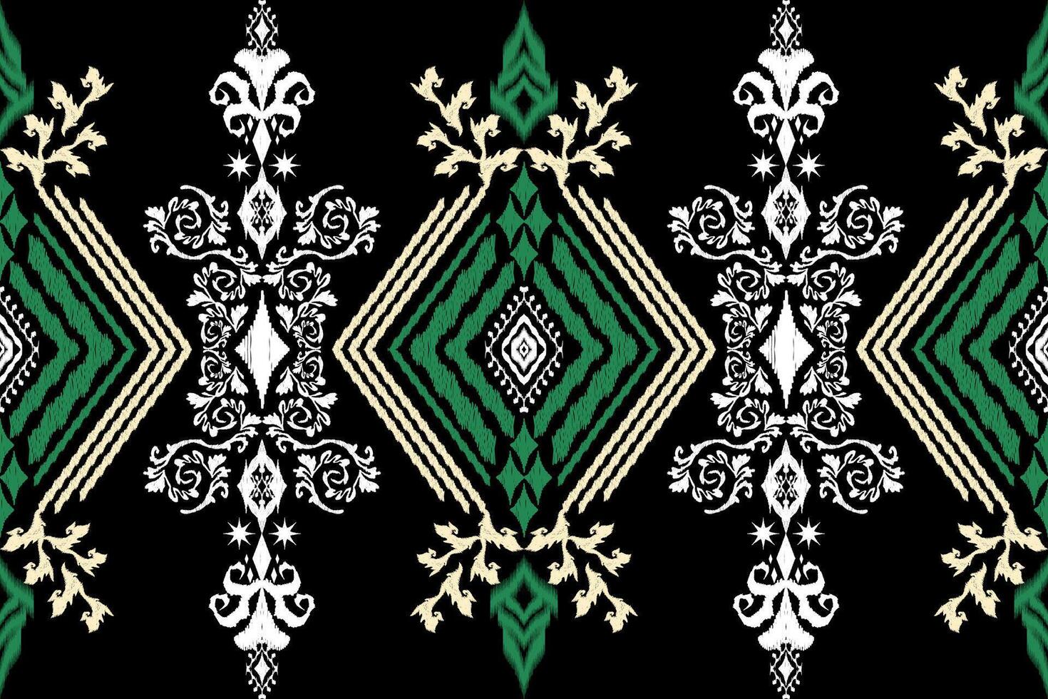 Ethnic Figure aztec embroidery style.Geometric ikat oriental traditional art pattern.Design for ethnic background,wallpaper,fashion,clothing,wrapping,fabric,element,sarong,graphic,vector illustration. vector