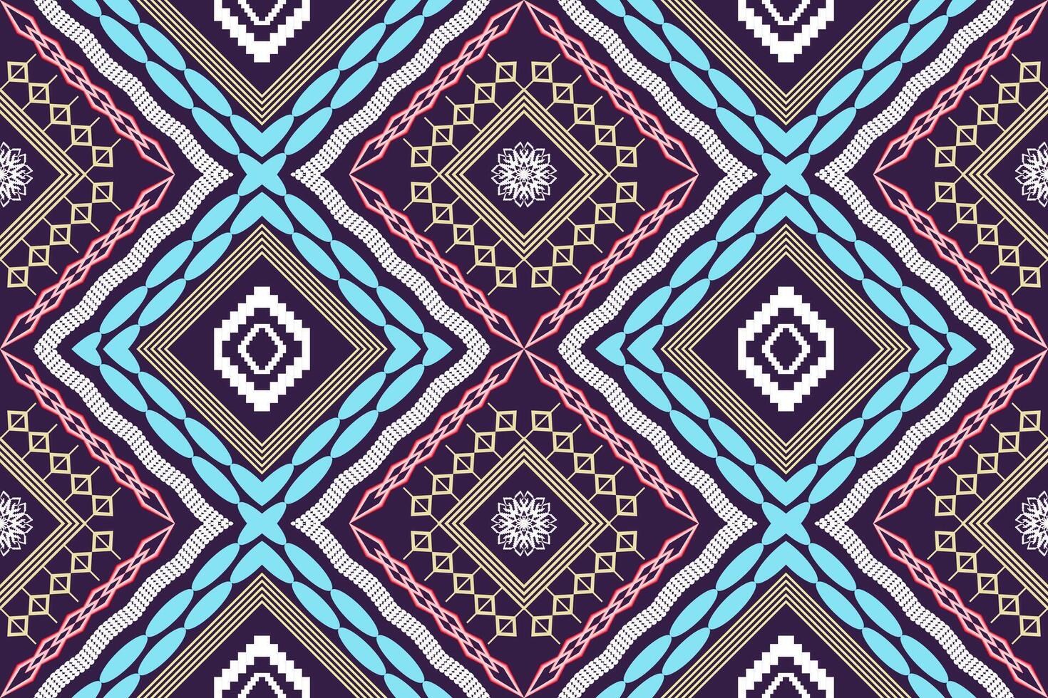 étnico figura azteca bordado estilo.geométrico ikat oriental tradicional Arte patrón de diseño para étnico fondo,fondo de pantalla,moda,ropa,envoltura,tela,elemento,pareo,gráfico,vector ilustración. vector