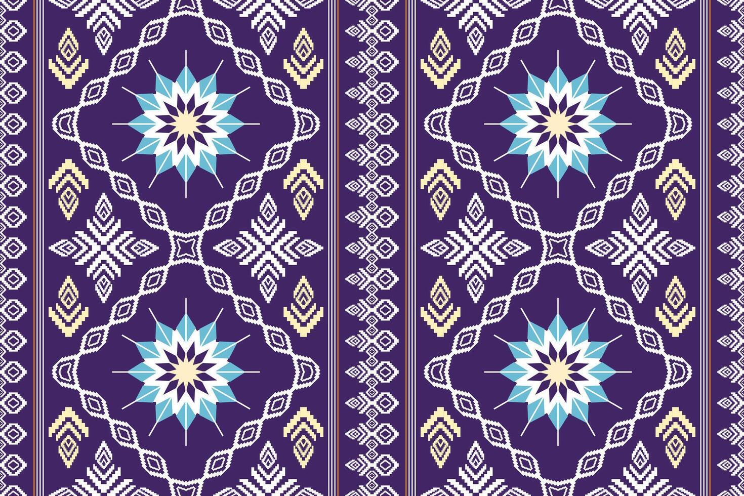 Ethnic Figure aztec embroidery style.Geometric ikat oriental traditional art pattern.Design for ethnic background,wallpaper,fashion,clothing,wrapping,fabric,element,sarong,graphic,vector illustration. vector