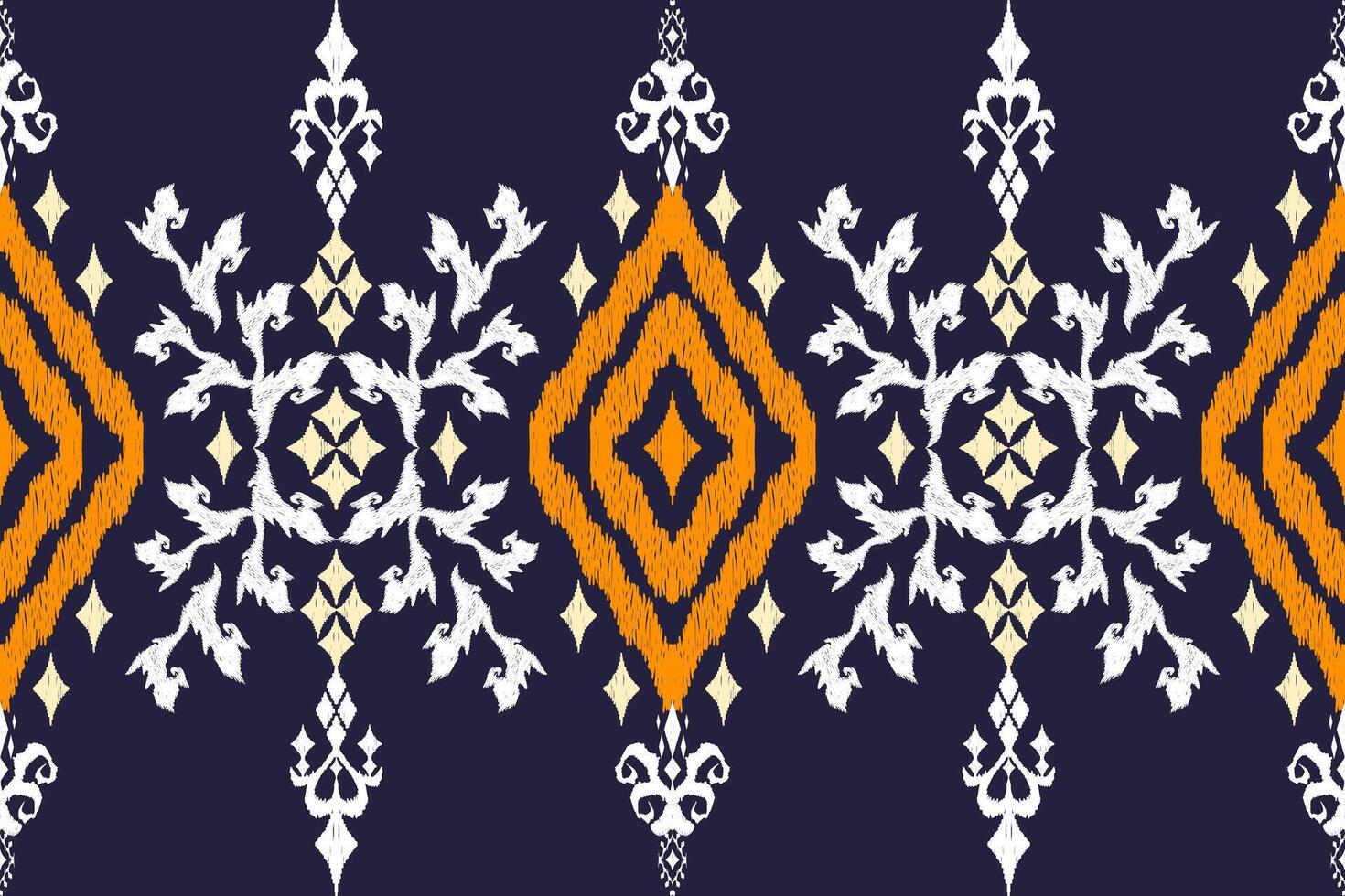 Ethnic Figure aztec embroidery style.Geometric ikat oriental traditional art pattern.Design for ethnic background,wallpaper,fashion,clothing,wrapping,fabric,element,sarong,graphic,vector illustration. vector