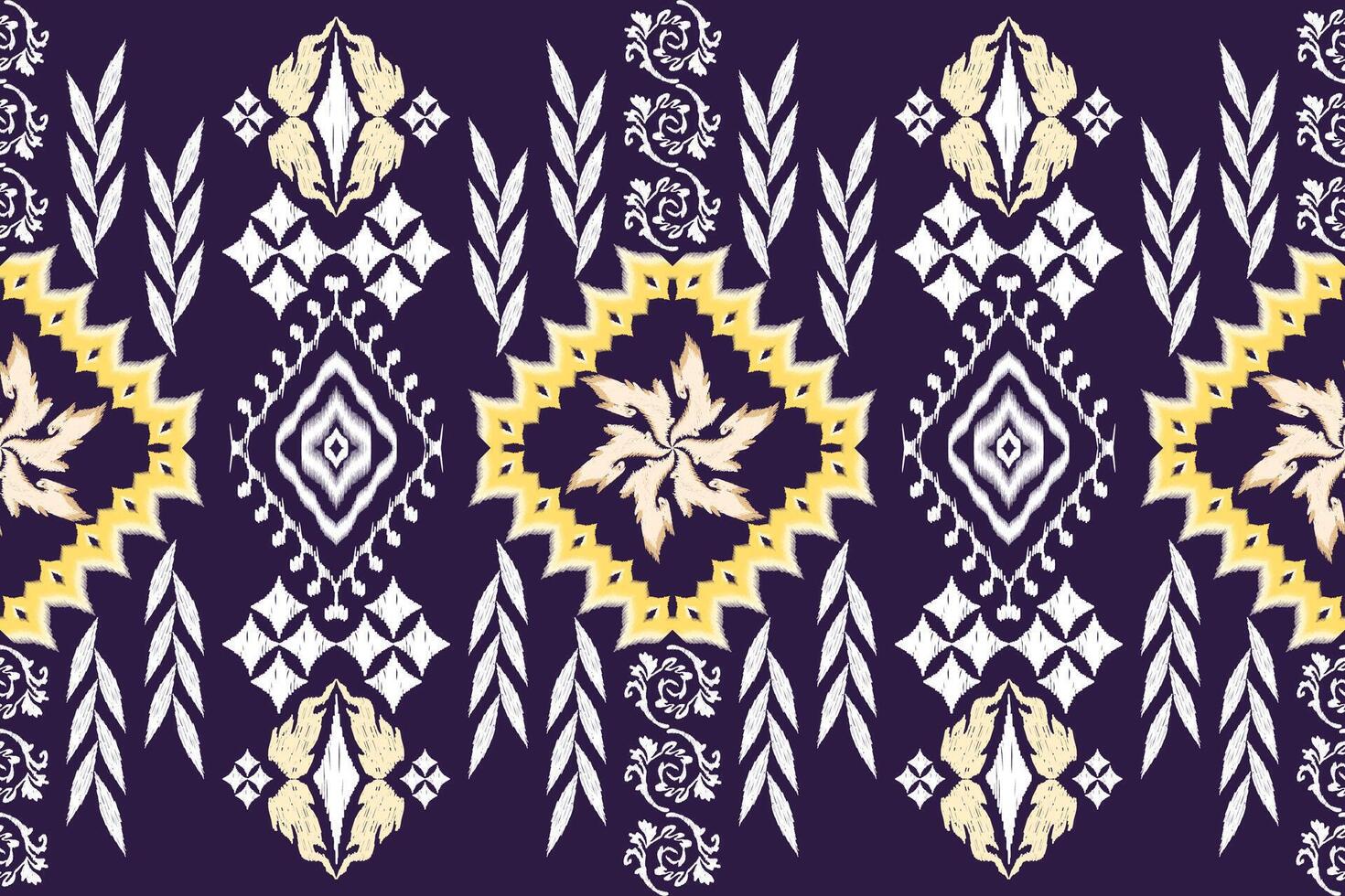 Ethnic Figure aztec embroidery style.Geometric ikat oriental traditional art pattern.Design for ethnic background,wallpaper,fashion,clothing,wrapping,fabric,element,sarong,graphic,vector illustration. vector