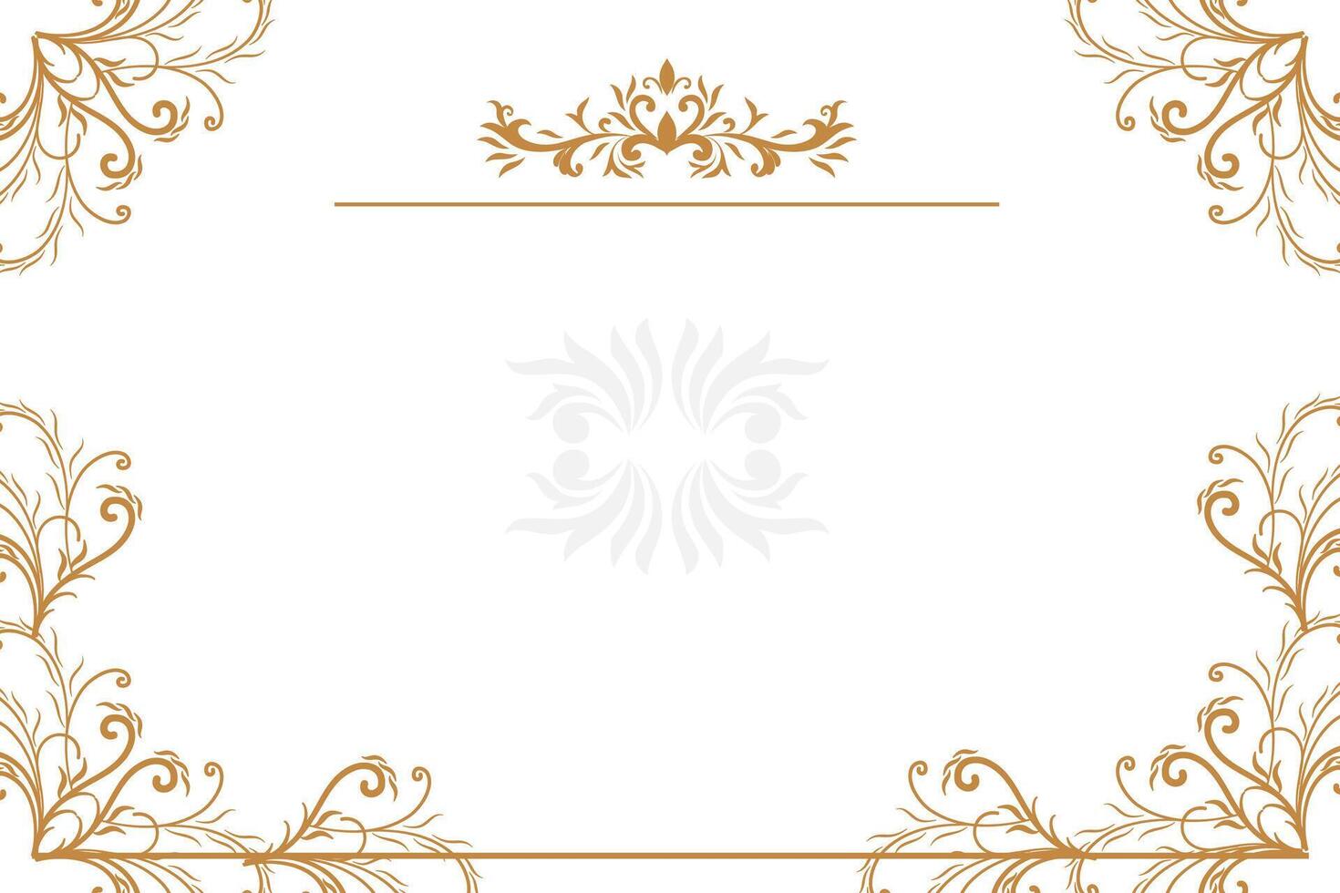 Frame carving gold vector