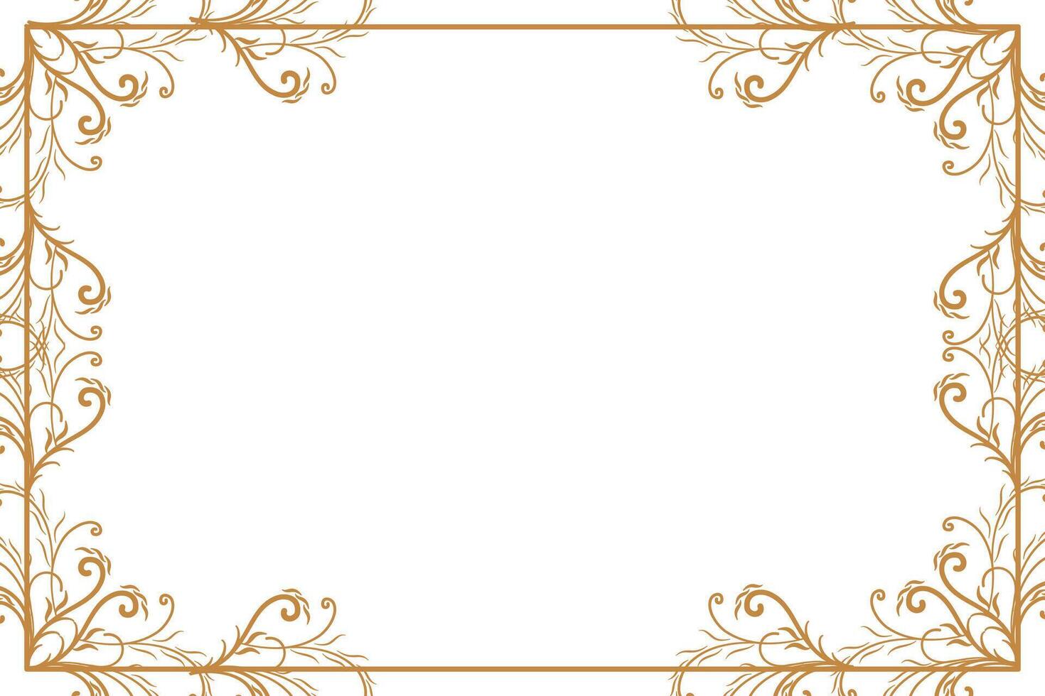 Frame carving gold vector