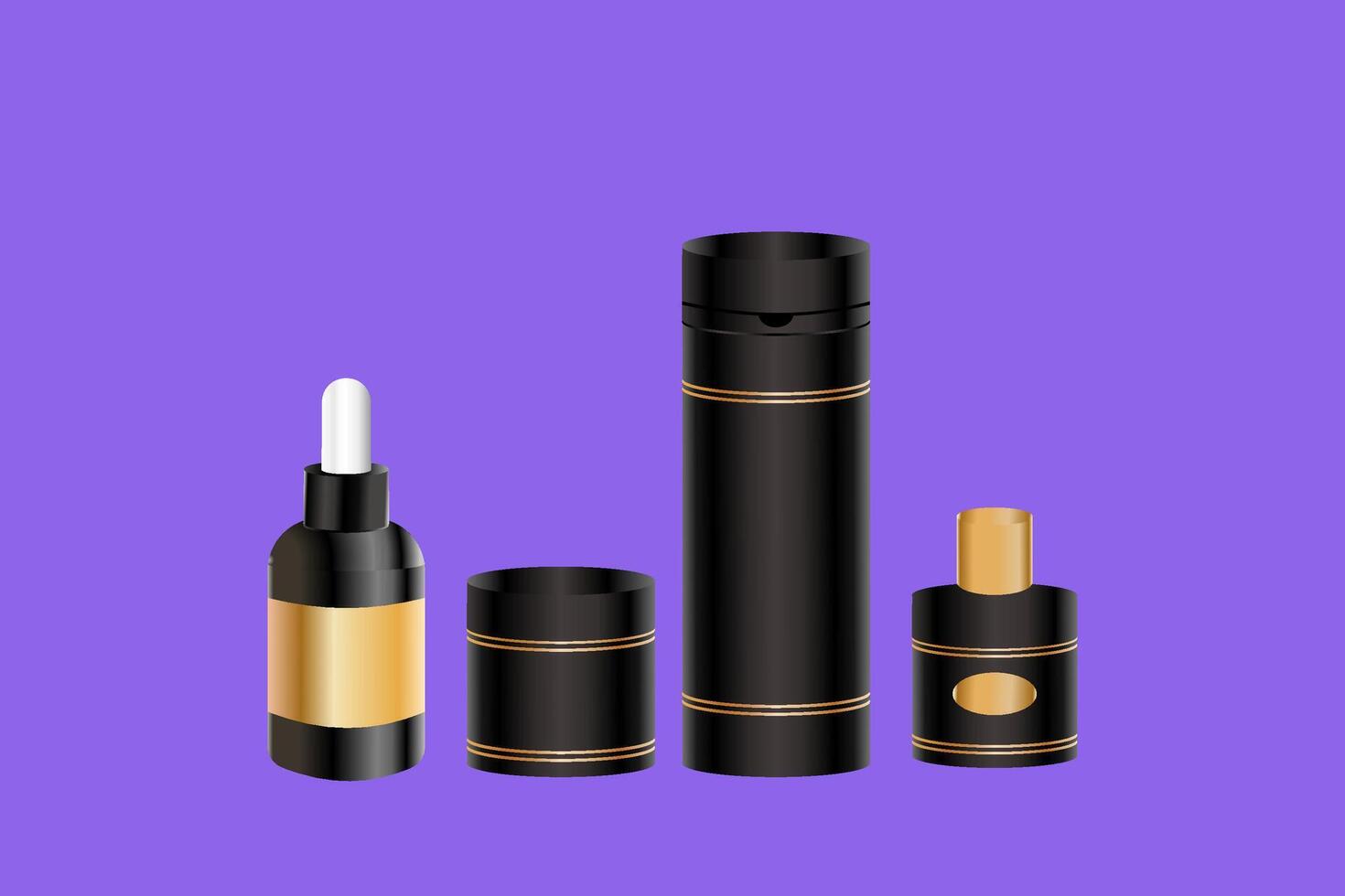 Cosmetics tube mockup cream and serum vector