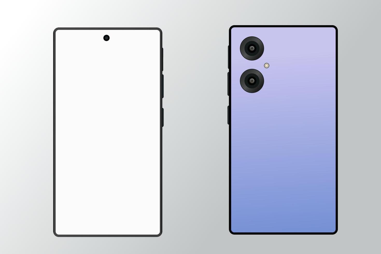 Smartphone with minimalist frame vector