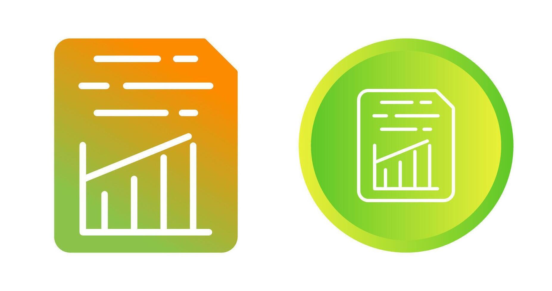 Document Insert Graph Vector Icon