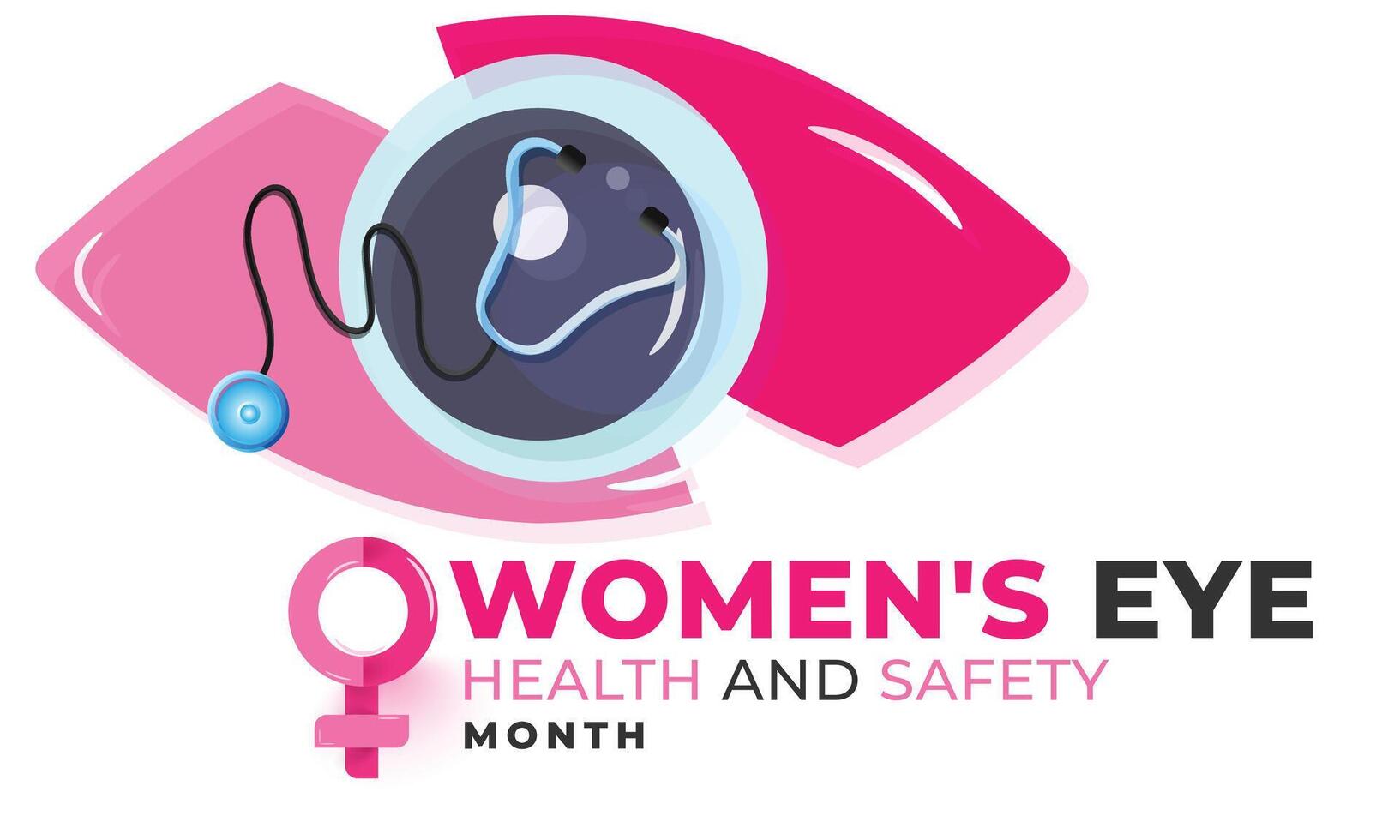 De las mujeres ojo salud y la seguridad mes. fondo, bandera, tarjeta, póster, modelo. vector ilustración.