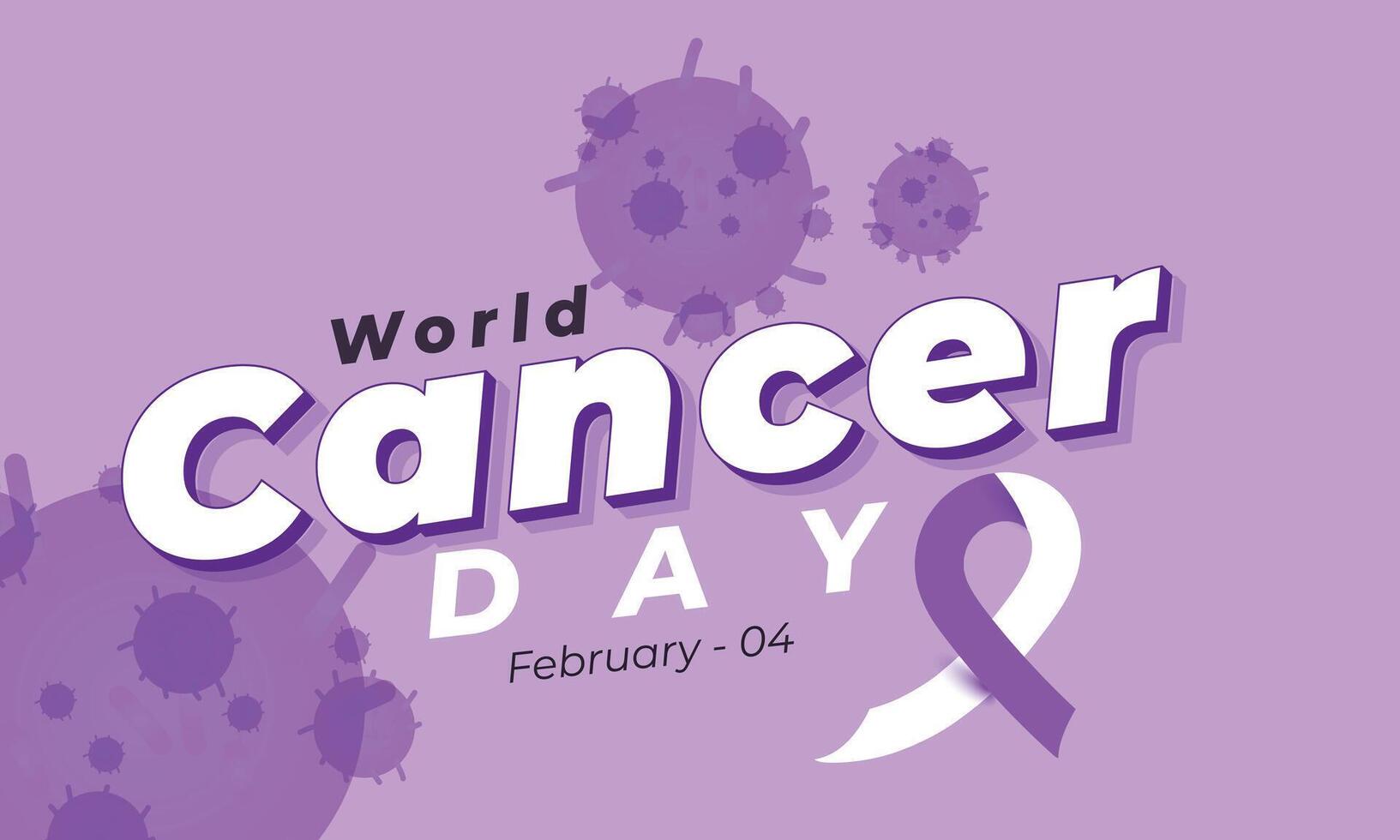 World Cancer Day. background, banner, card, poster, template. Vector illustration.