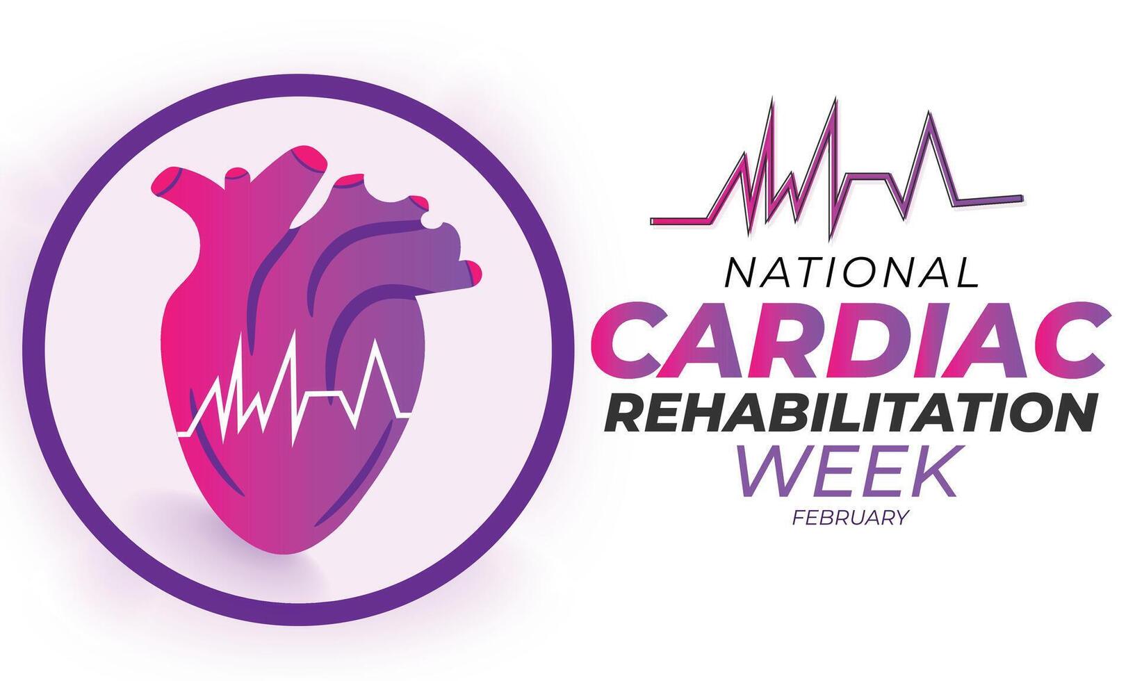 National Cardiac rehabilitation week. background, banner, card, poster