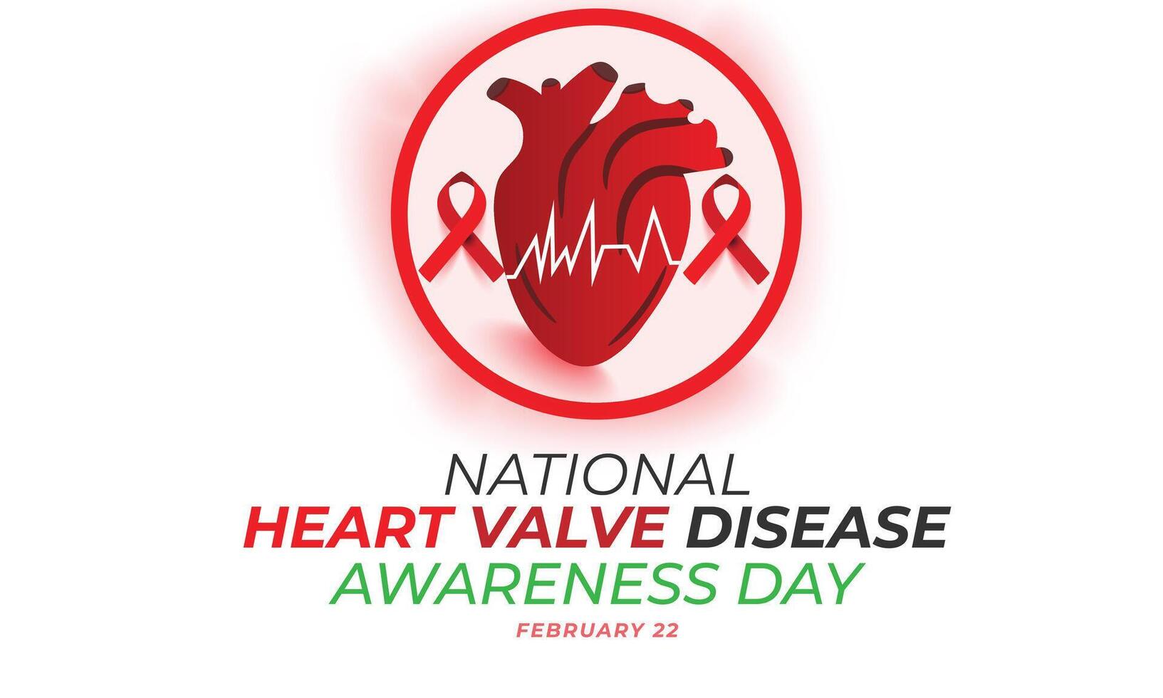 National Heart Valve Disease Awareness Day. background, banner, card, poster, template. Vector illustration.