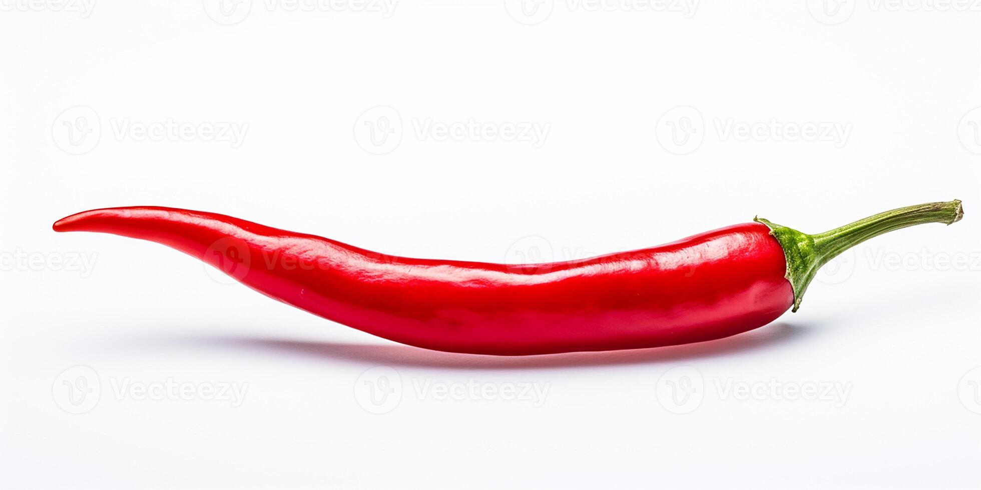 AI generated Photorealistic red hot pepper isolated on white background. photo