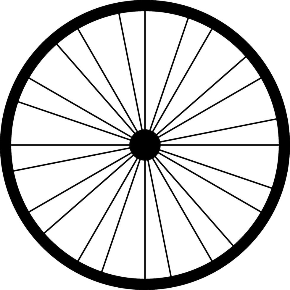 circular radial, radiante líneas elemento. circular geométrico elemento. bicicleta rueda aislado. vector