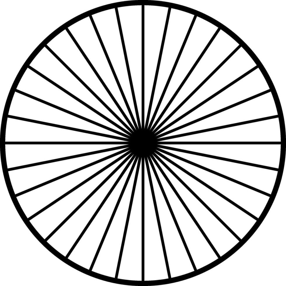 Bicycle wheel isolated on white background. Vector illustration for your design