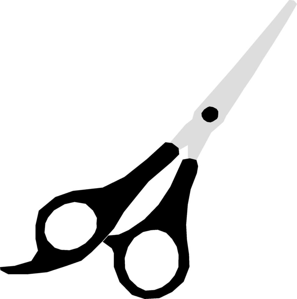 Black Scissors icon isolated on white background. Vector illustration.