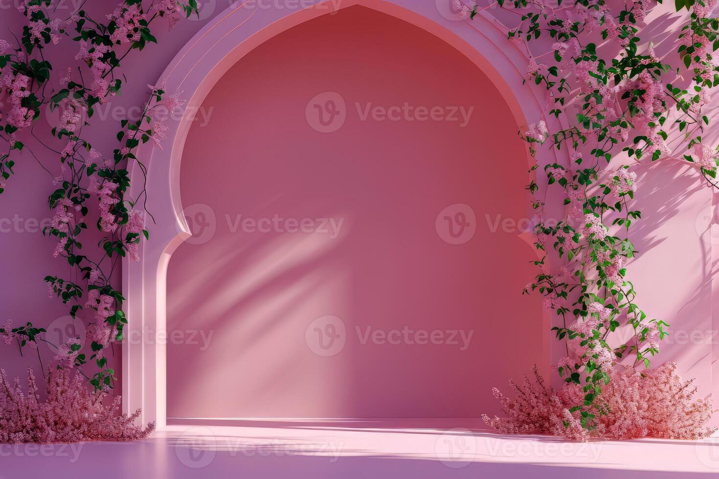 AI generated Uncluttered Eid Al Fitr design concept photo
