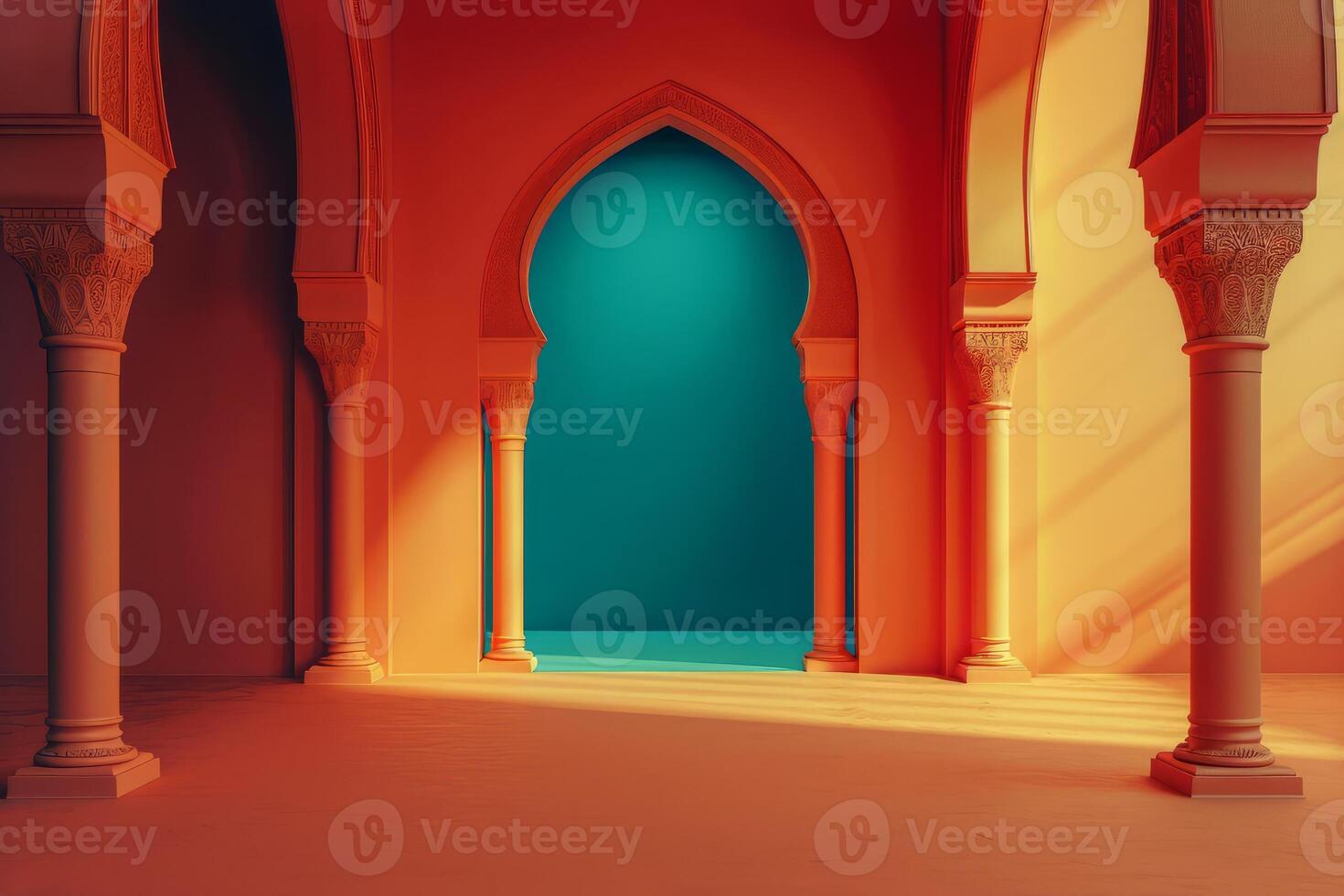 AI generated Eid Al Fitr purity in design backdrop photo