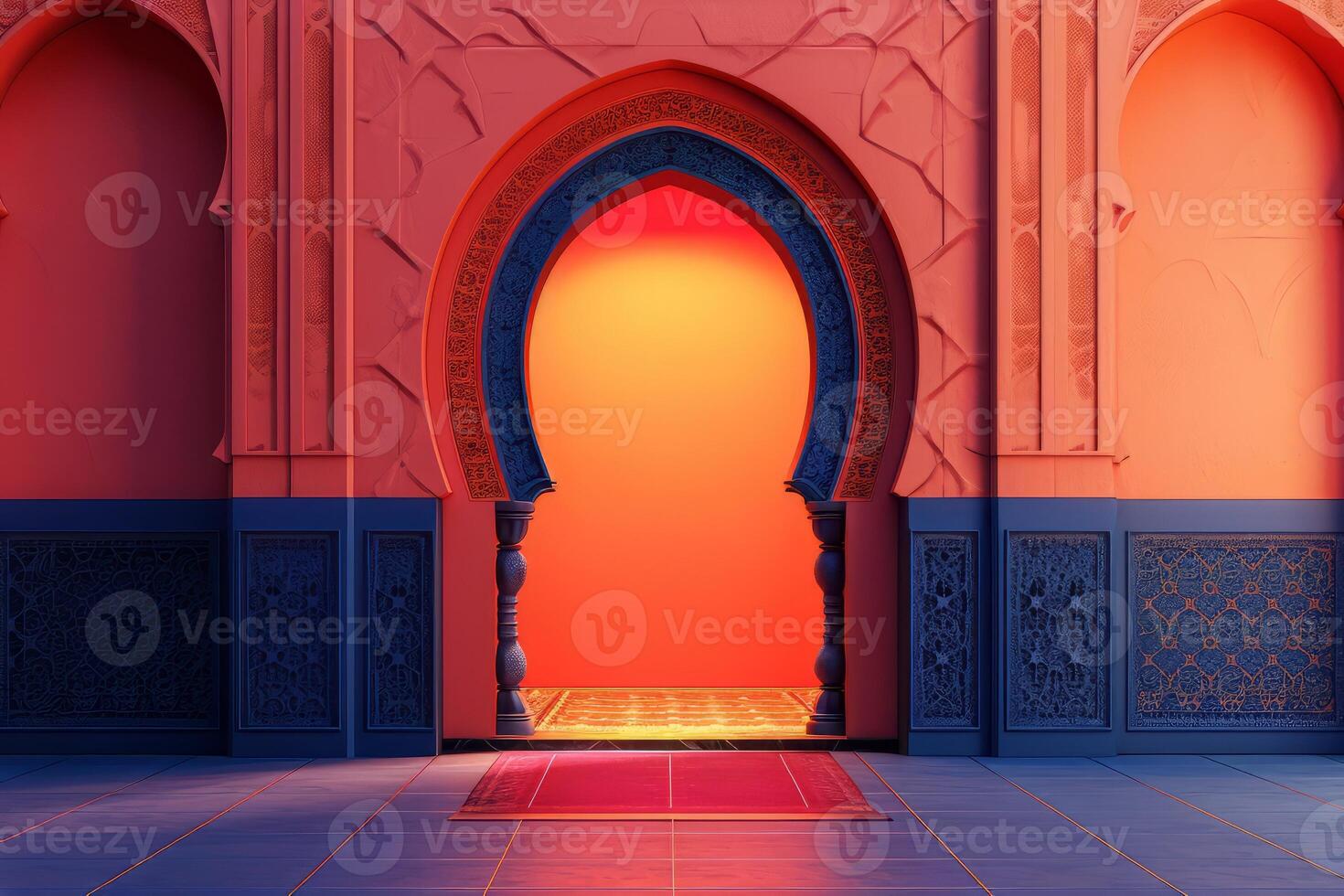 AI generated Eid Al Fitr minimalism in your graphic design photo