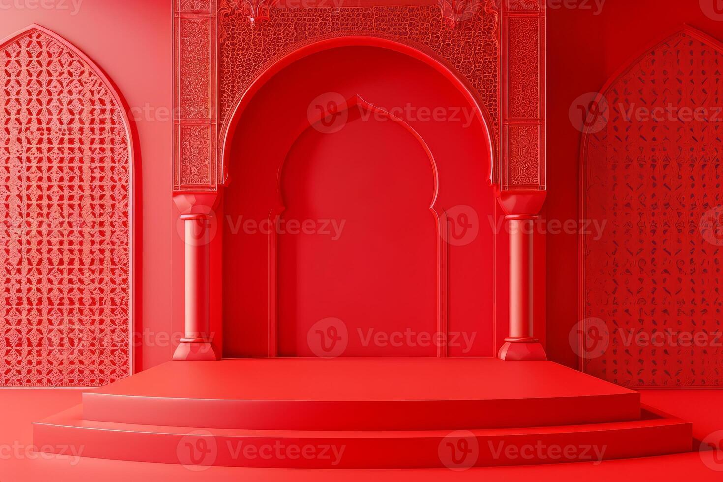 AI generated Simple Eid Al Fitr background for your design photo