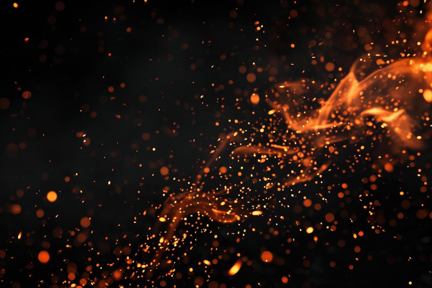 Crimson flames on dark background photo