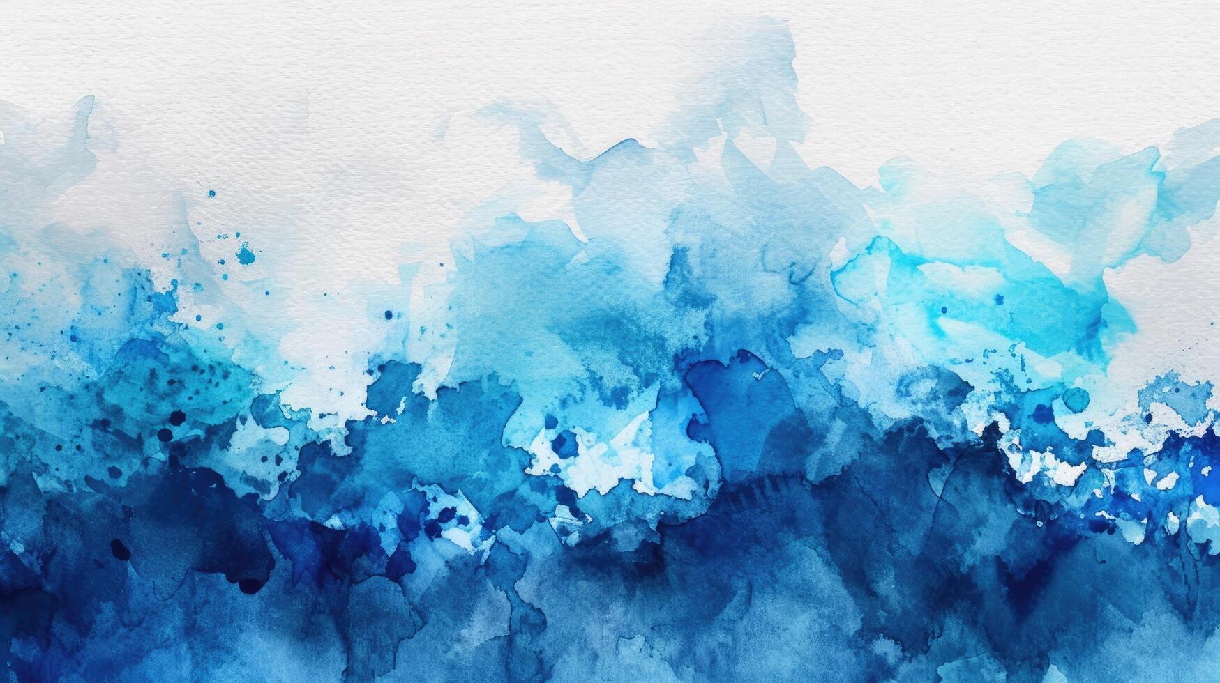 AI generated Pristine blue watercolor canvas photo