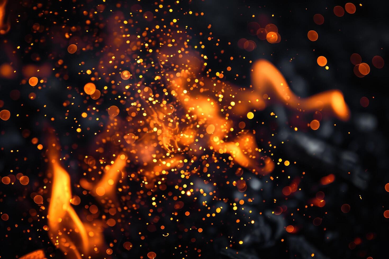 Blaze on a dark canvas photo
