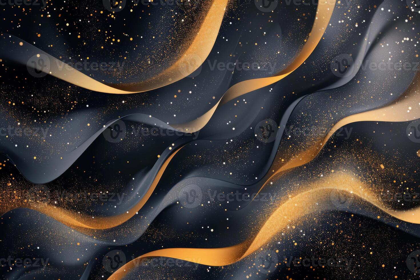 AI generated Elegance in golden luxury abstract composition photo